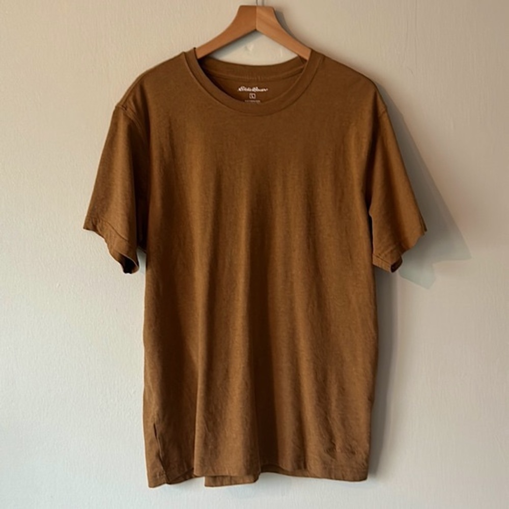 Eddie Bauer Embroidered Logo Burnt Orange T-Shirt, NWOT!!